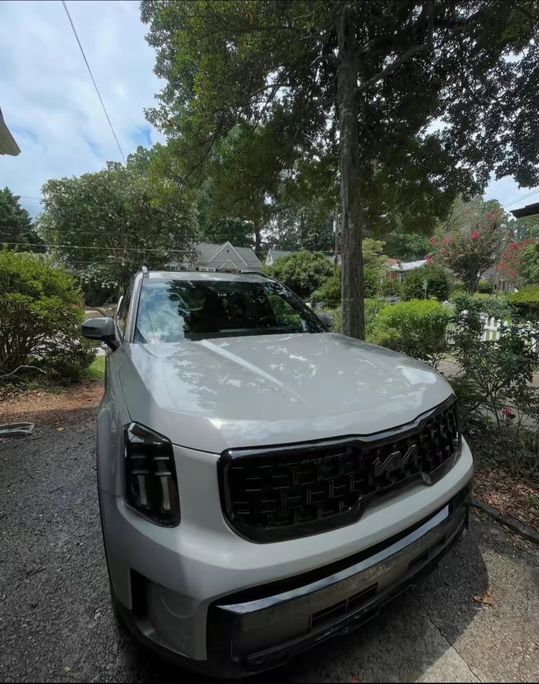 Kia Telluride front-end paint correction and gloss finish